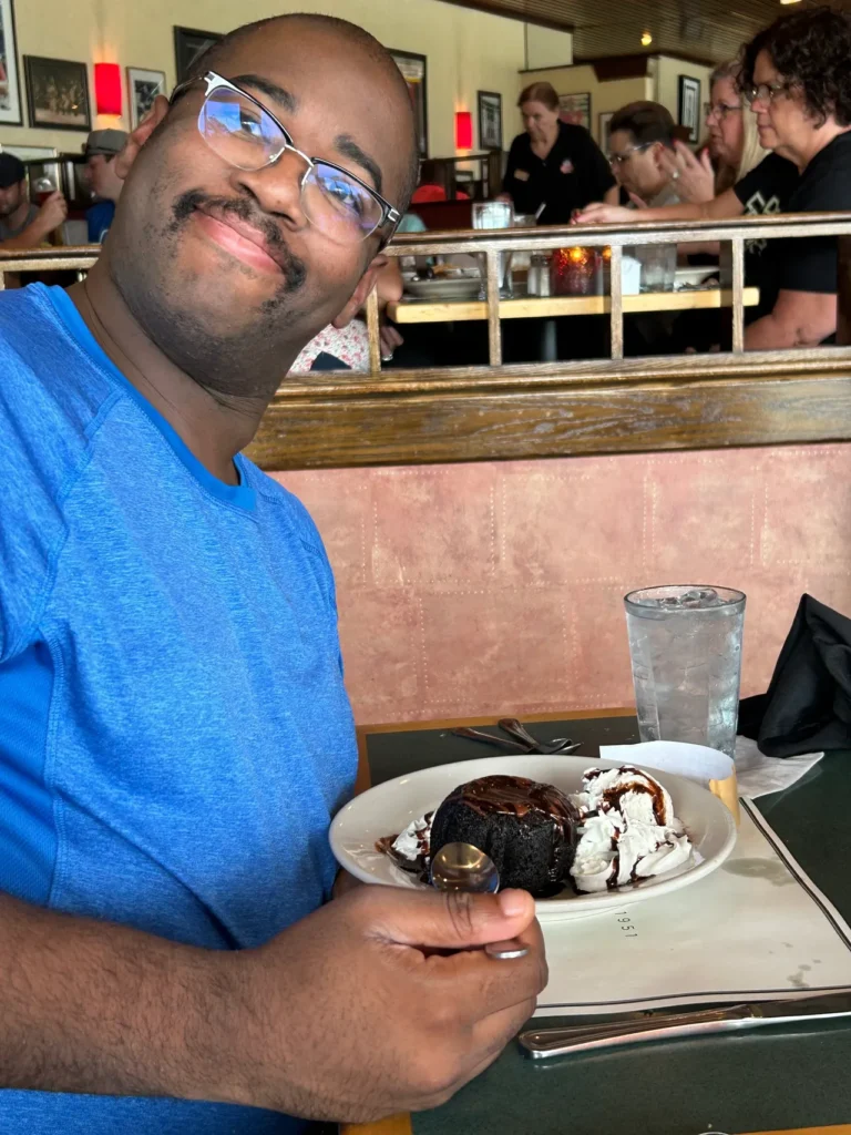 The Montgomery Inn Chocolate Lava Cake with a scoop of Cincinnati's very own Graeter's vanilla ice cream is a great ending to a meal. A decadent chocolate lava cake served with local Graeter's vanilla ice cream at the Montgomery Inn Cincinnati.
