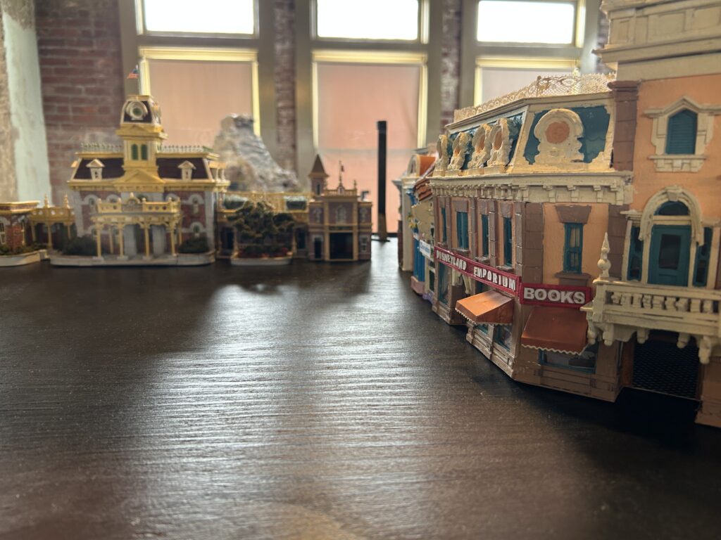 There are a number of miniature models of the theme parks on display on the second floor of the museum. This one depicts Main Street USA which was inspired by the downtown area in Marceline.