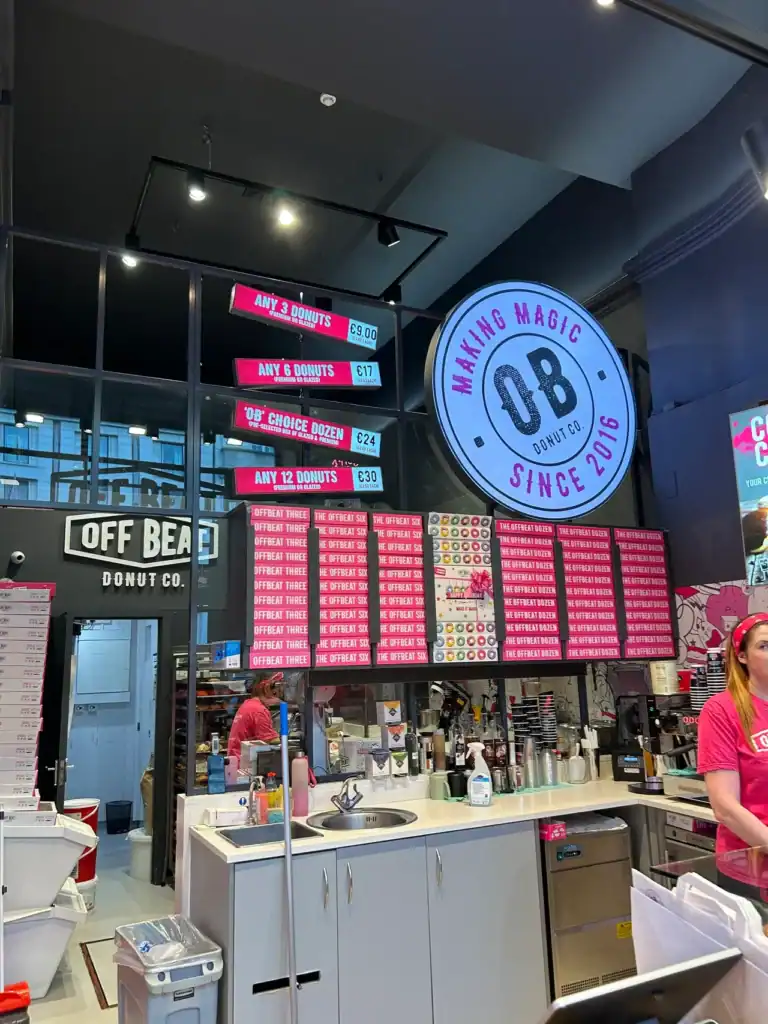 Located near the Temple Bar area, Off Beat Donuts has a great vibe in their shop along with some amazing donuts to enjoy. Located near the Temple Bar area, Off Beat Donuts has a great vibe in their shop along with some amazing donuts to enjoy.