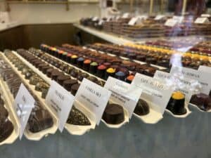Chocolate shop in Bruges Belgium European travel destination