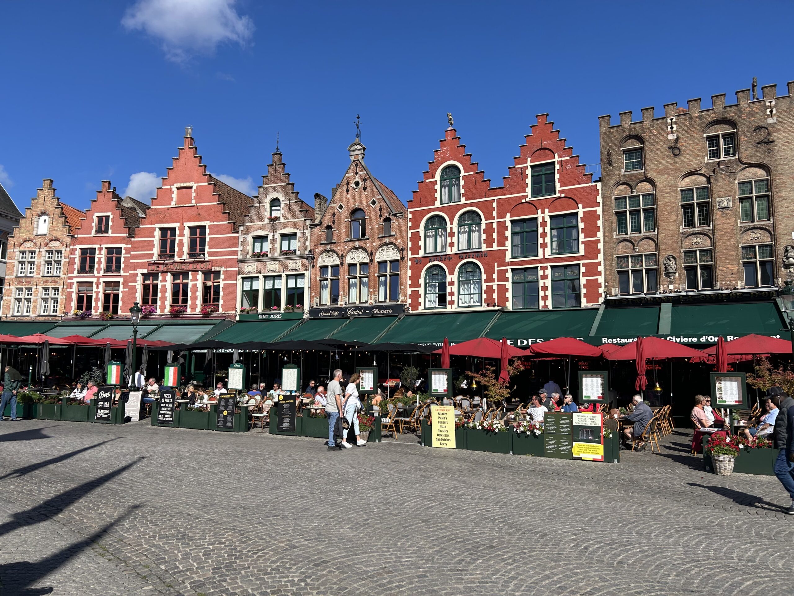 First time European travel tips Markt Square in Bruges Belgium