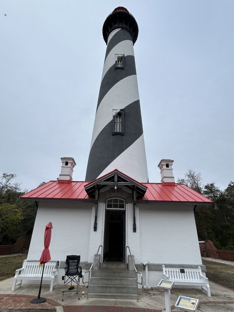 Panoramic views from the historic St. Augustine Lighthouse, a must-see in this Florida travel guide.