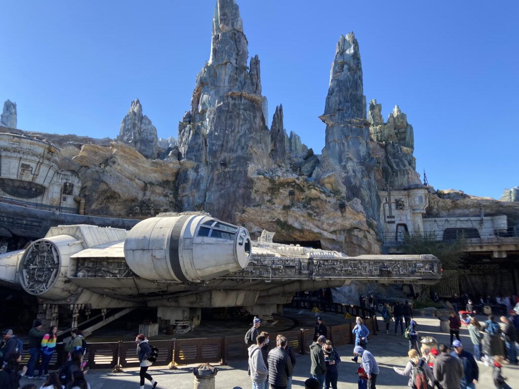 Visitors exploring the immersive Star Wars: Galaxy's Edge at Disney's Hollywood Studios in this Florida travel guide.