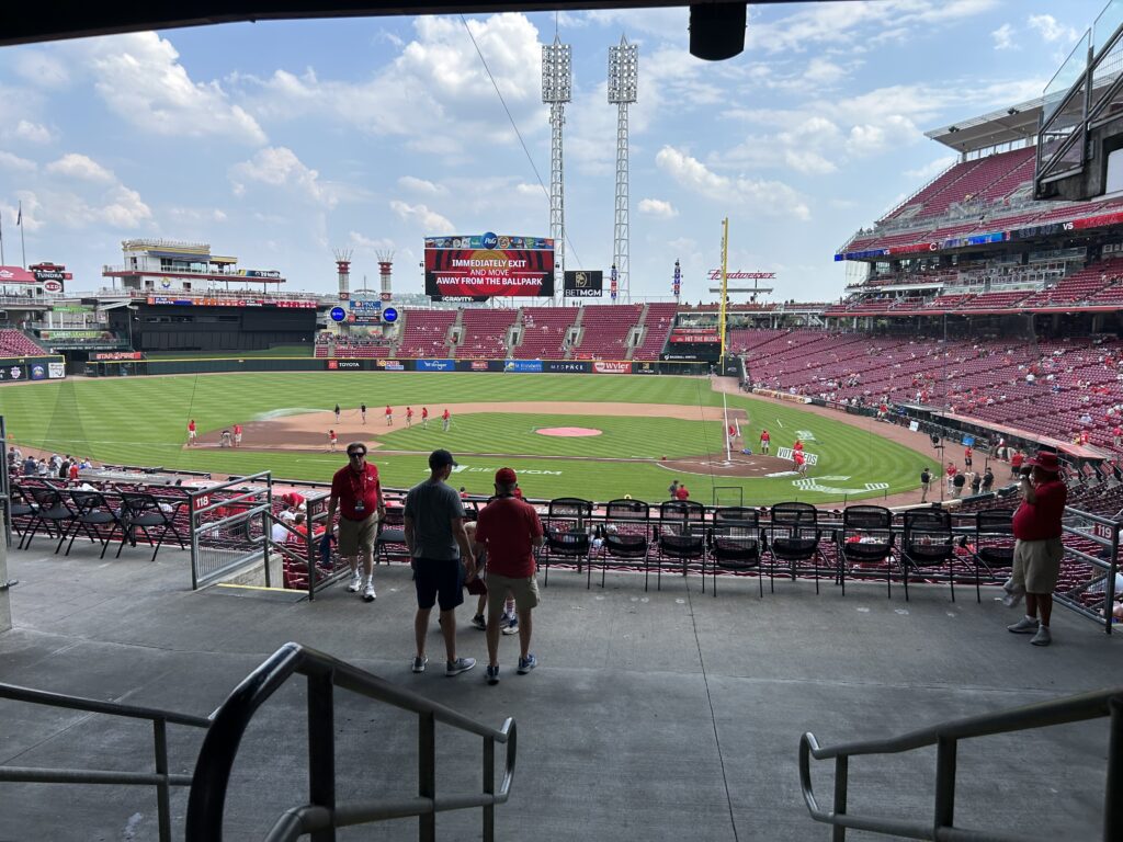 midwest baseball road trip great american ballpark interior at cincinnati ohio