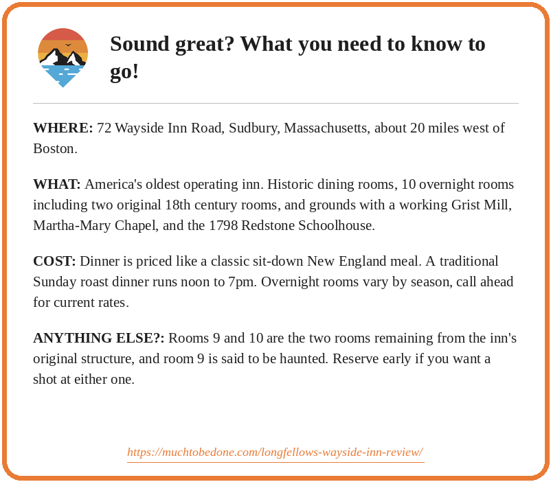 longfellows wayside inn what you need to know to go infographic at sudbury ma