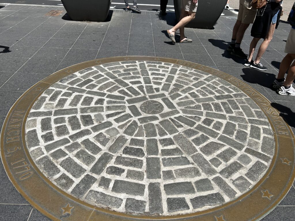 walking the boston freedom trail boston massacre memorial in downtown boston