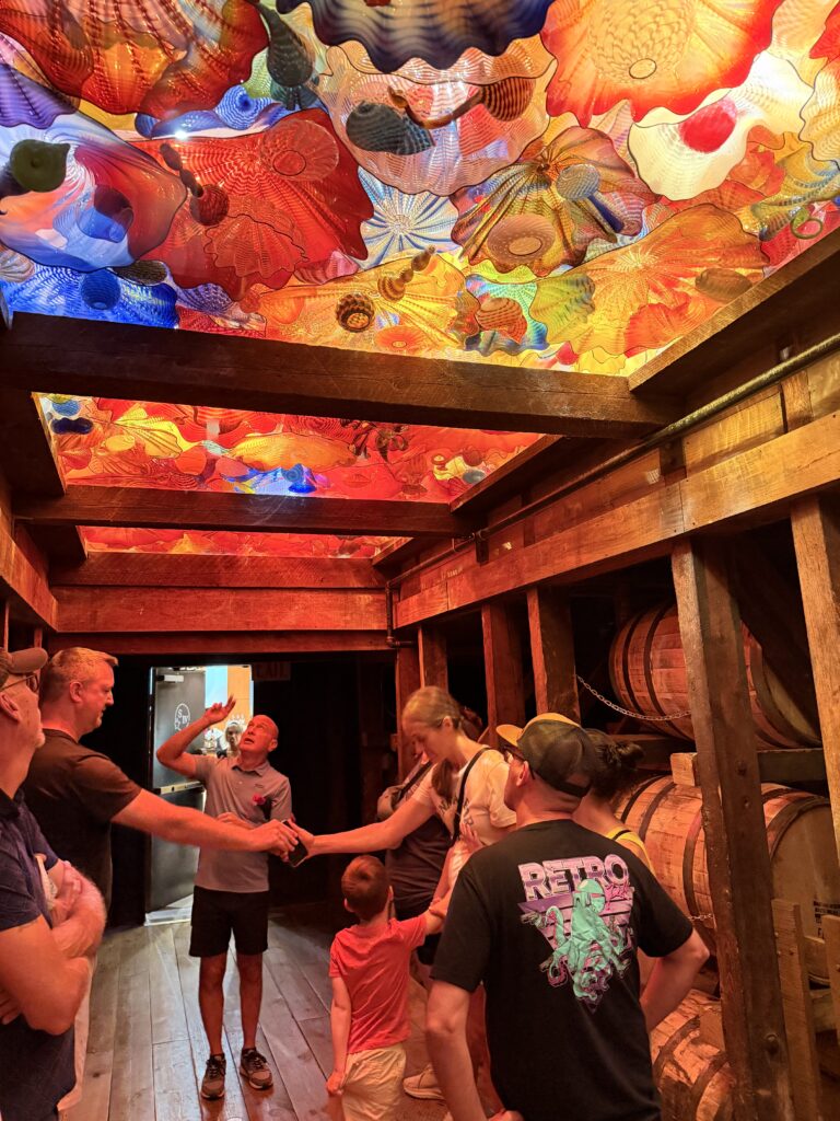 maker's mark distillery tour chihuly glass installation at loretto ky
