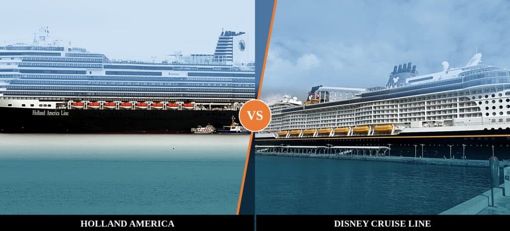 holland america vs disney cruise ship comparison graphic