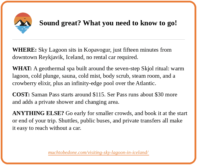 sky lagoon iceland what you need to know infographic at kopavogur